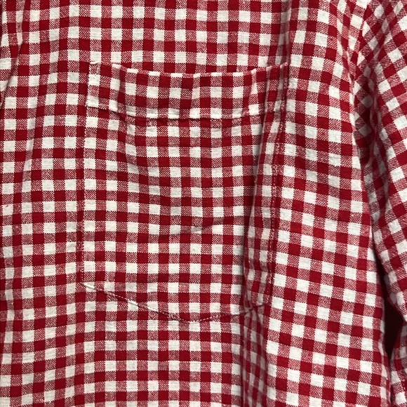 J. Crew Linen Blend Gingham Button Down Shirt - Picture 5 of 9
